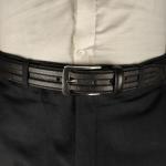 DODGE - Self textured Leather Belt