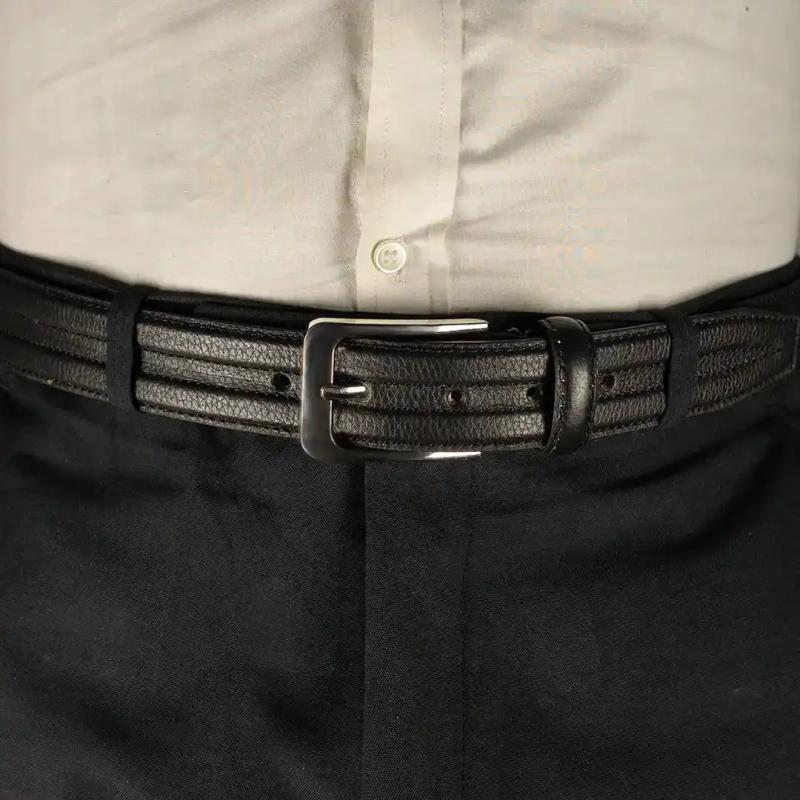 DODGE - Self textured Leather Belt