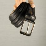 DODGE - Self textured Leather Belt